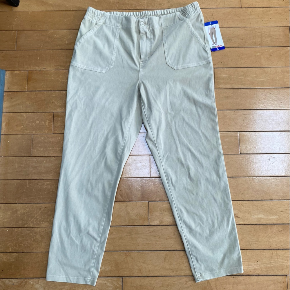 32 Degrees Women’s Lightweight Casual Cotton Blend Pant Tan Size Large